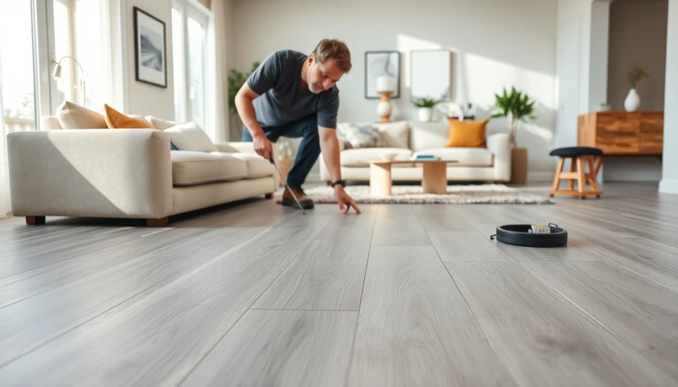 Showcasing the best lvp flooring installation in a modern living room setting.