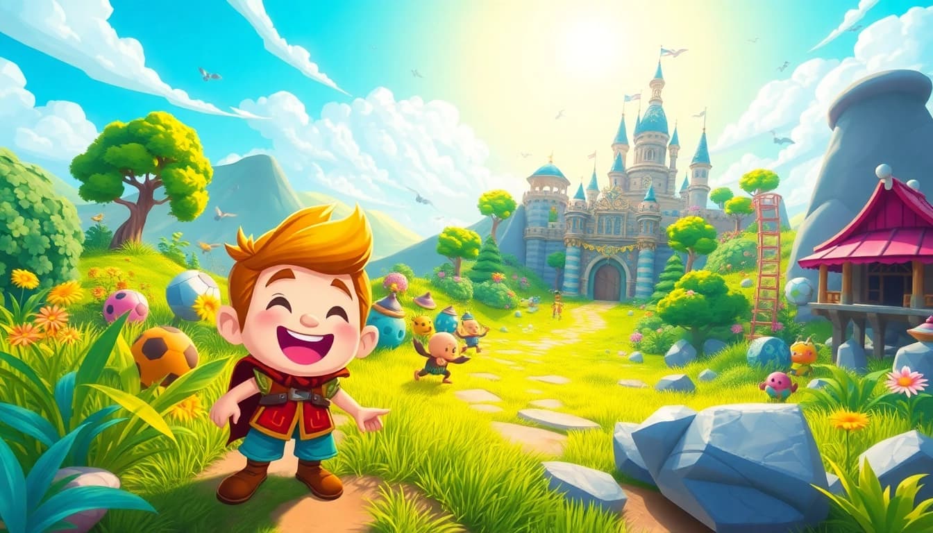 Experience the dynamic world of yono game with vibrant characters and magical landscapes.