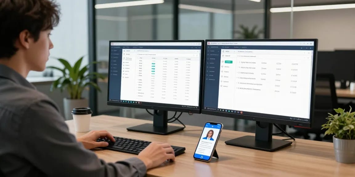 Innovative age verification system in a tech office for secure compliance