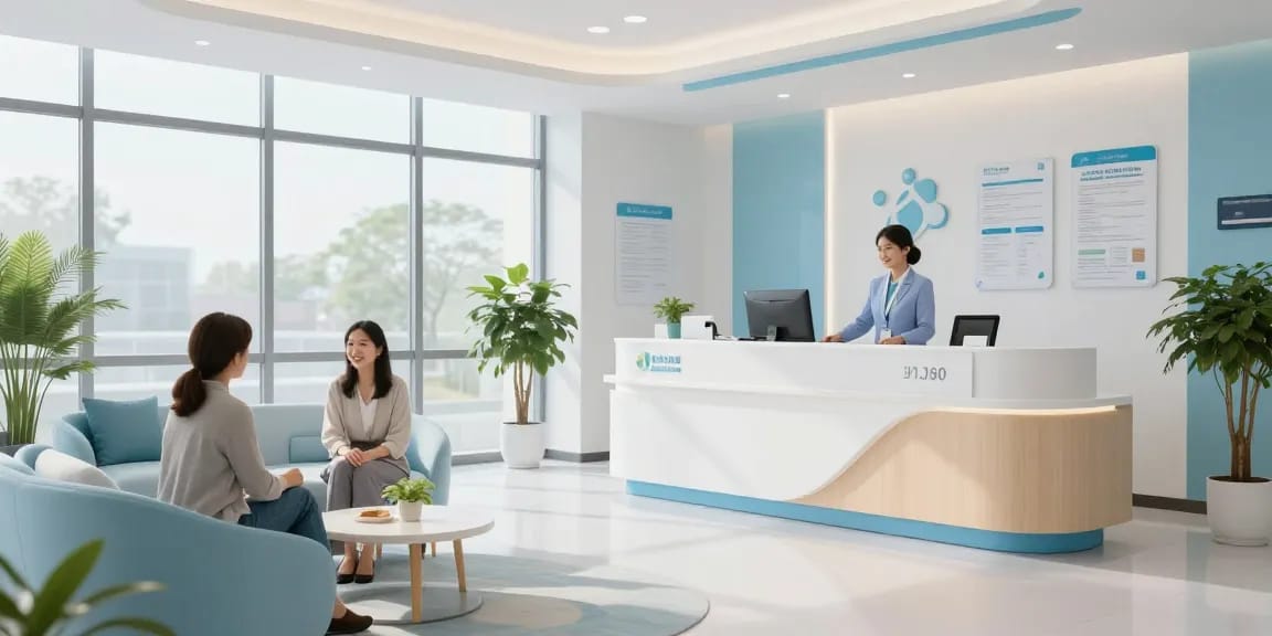 Hair transplant Turkey consultation in a modern health clinic, showcasing patient care in a professional medical environment.
