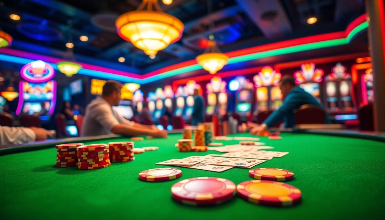 Nikmati keseruan perjudian di link tikislot dengan permainan poker dan chips cerah.