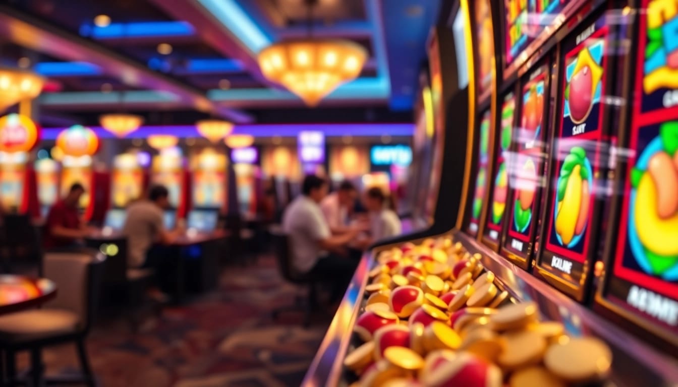 Menangkan jackpot slot88 dengan mesin slot yang mengesankan dan simbol berwarna cerah.