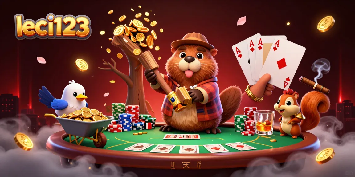 Experience the fun of leci123 with a vibrant 3D scene featuring cartoon characters engaging in casino excitement.