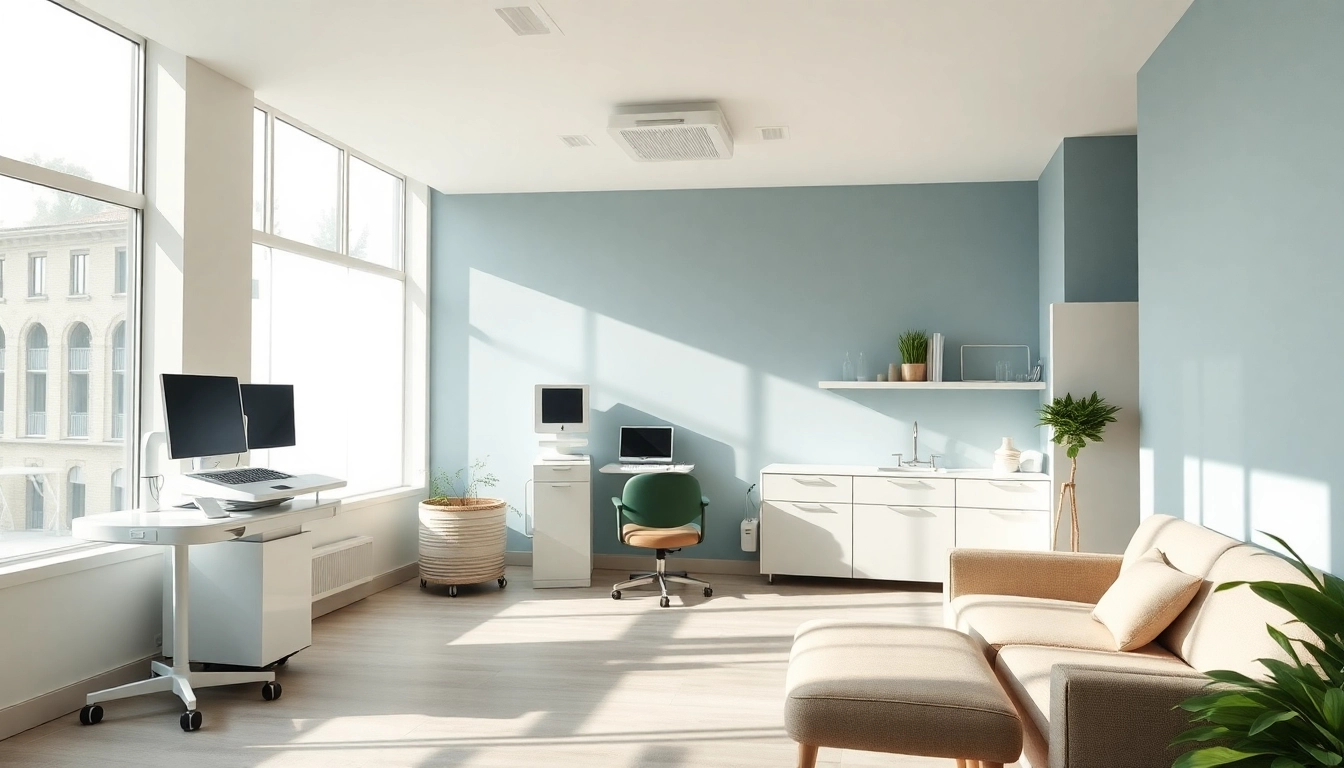 Experience personalized care at a bespoke health clinic Sydney with a modern and calming consultation room.