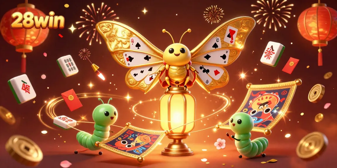 Experience the thrill at 28win with golden casino scenes in a vibrant 3D design.