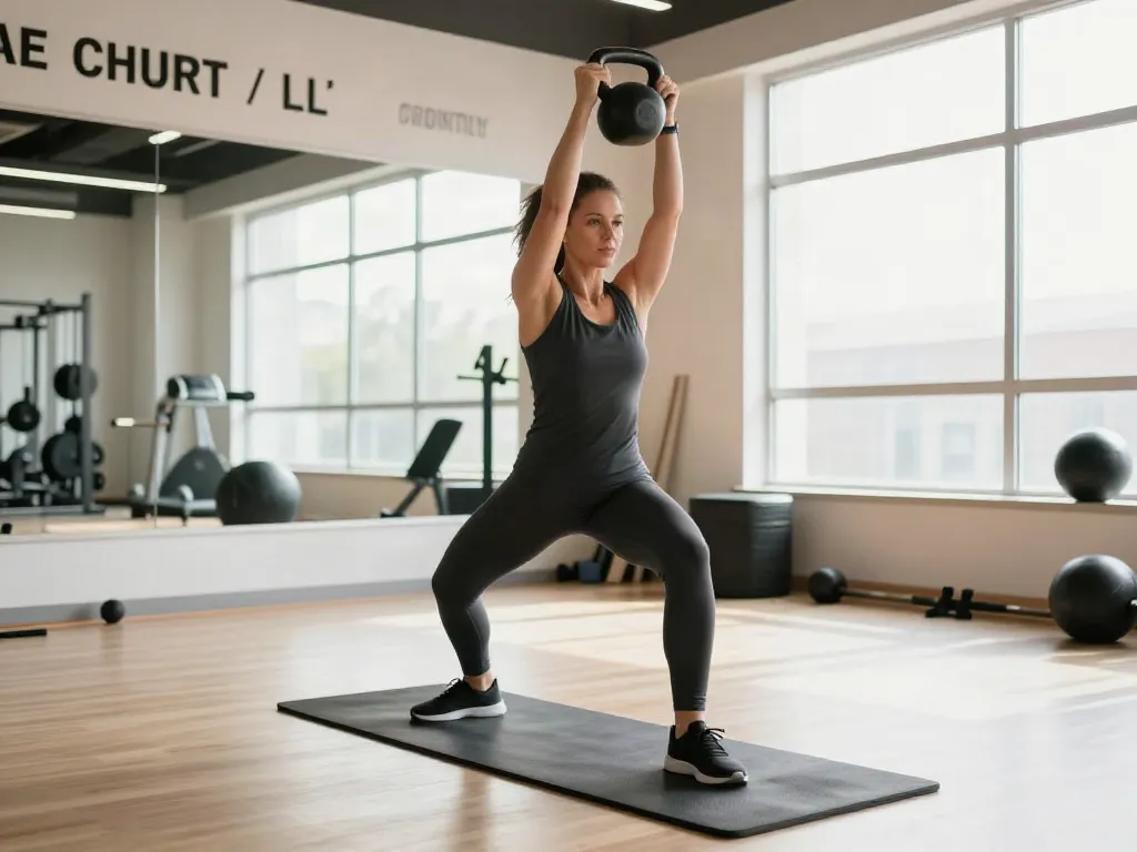 Fit individual training with MK 677 Swiss Chems in a bright gym environment, showcasing exercise equipment and motivation.