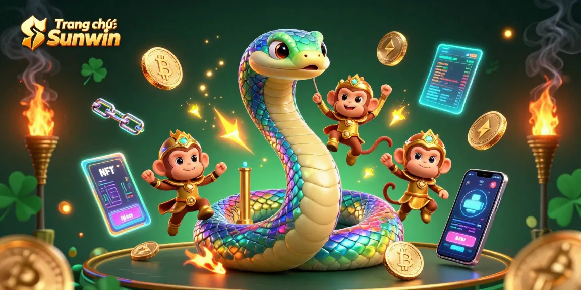 Engage with exciting gameplay at Trang chủ Sunwin featuring vibrant characters and glowing crypto elements.