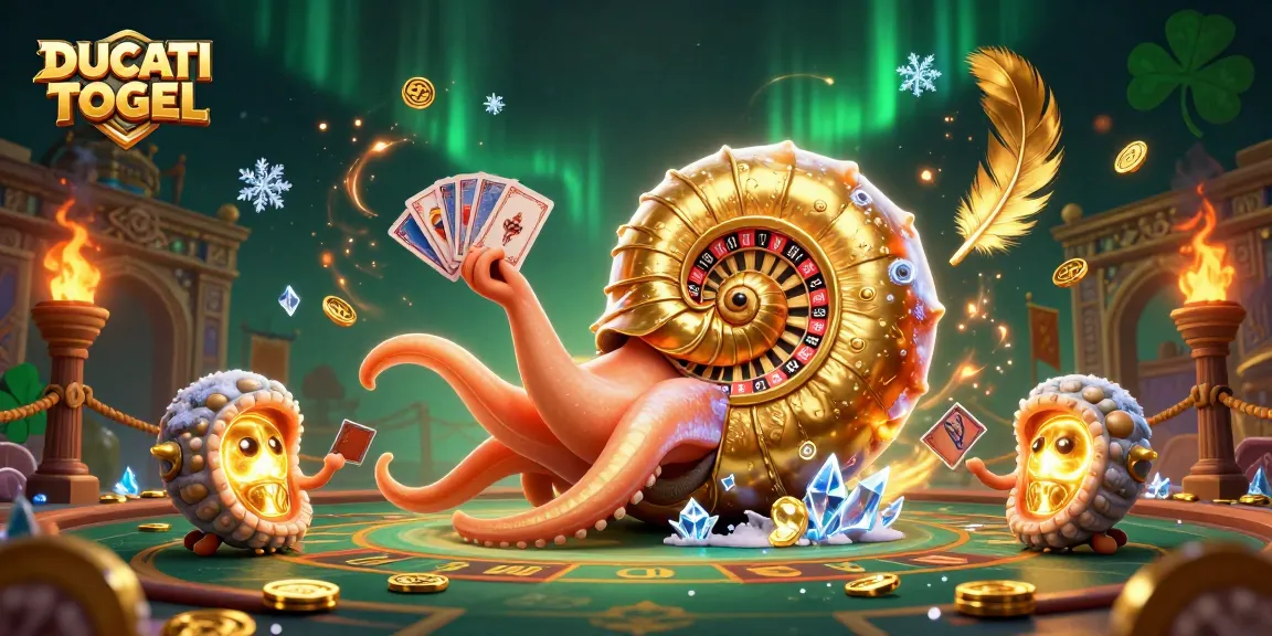 Experience the thrill with DUCATI TOGEL's dynamic 3D gambling scene, showcasing vibrant characters and gaming elements.