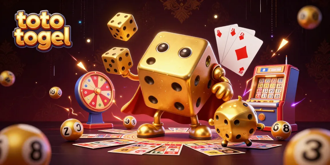 Engage with toto togel through an exciting lottery-themed illustration with dynamic elements.