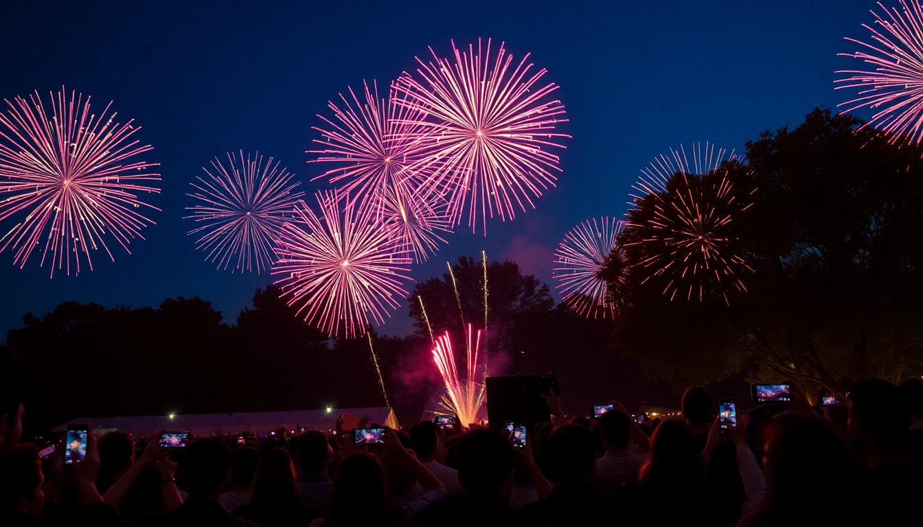 Celebrate with breathtaking wholesale fireworks lighting up the night sky during a festive event.