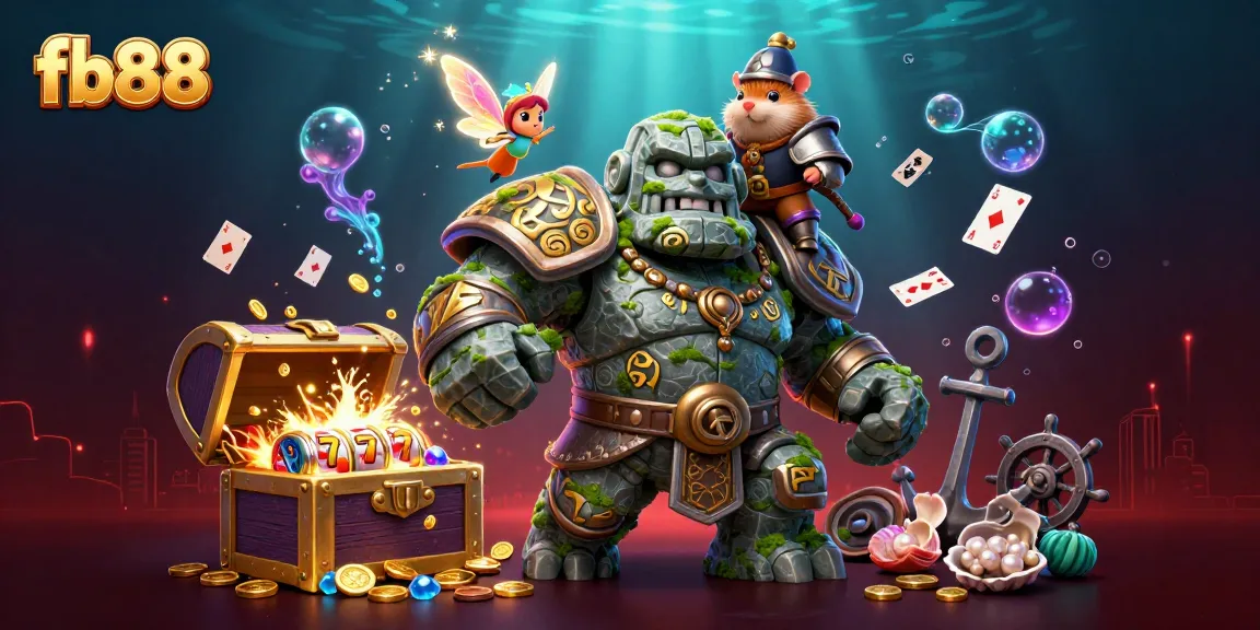 Experience thrilling gaming with fb88, featuring vibrant characters in a lively casino scene.