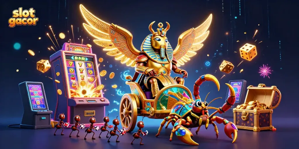 Join the excitement of slot gacor with dazzling casino visuals and vibrant jackpot imagery