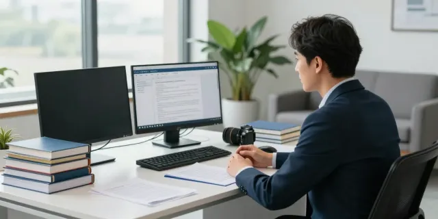 Beratung zur MPU wegen Straftaten in modernem Büro mit Dokumenten und juristischen Büchern.