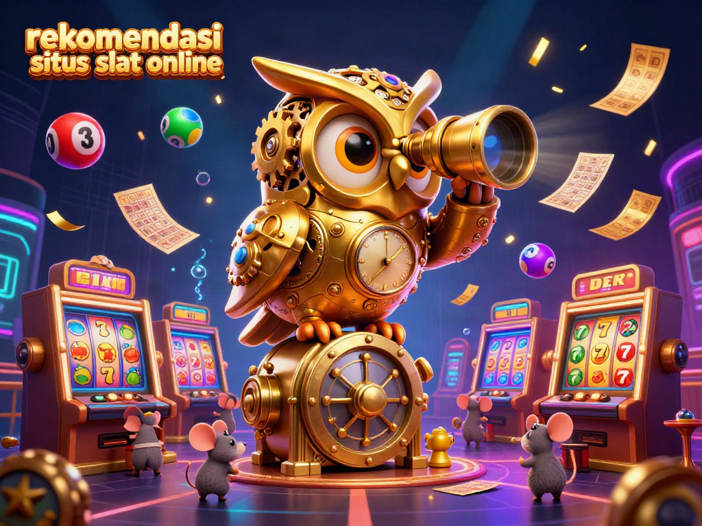 Gambaran interaktif rekomendasi situs slot online dengan karakter dan elemen permainan yang menarik.