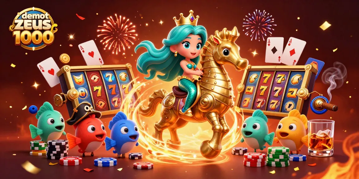 Experience demo slot zeus 1000 with vibrant 3D characters and dynamic casino elements.