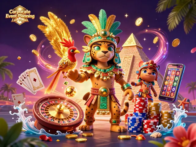 Engage with Corporate Event Planning Las Vegas through our vibrant casino-inspired illustration.