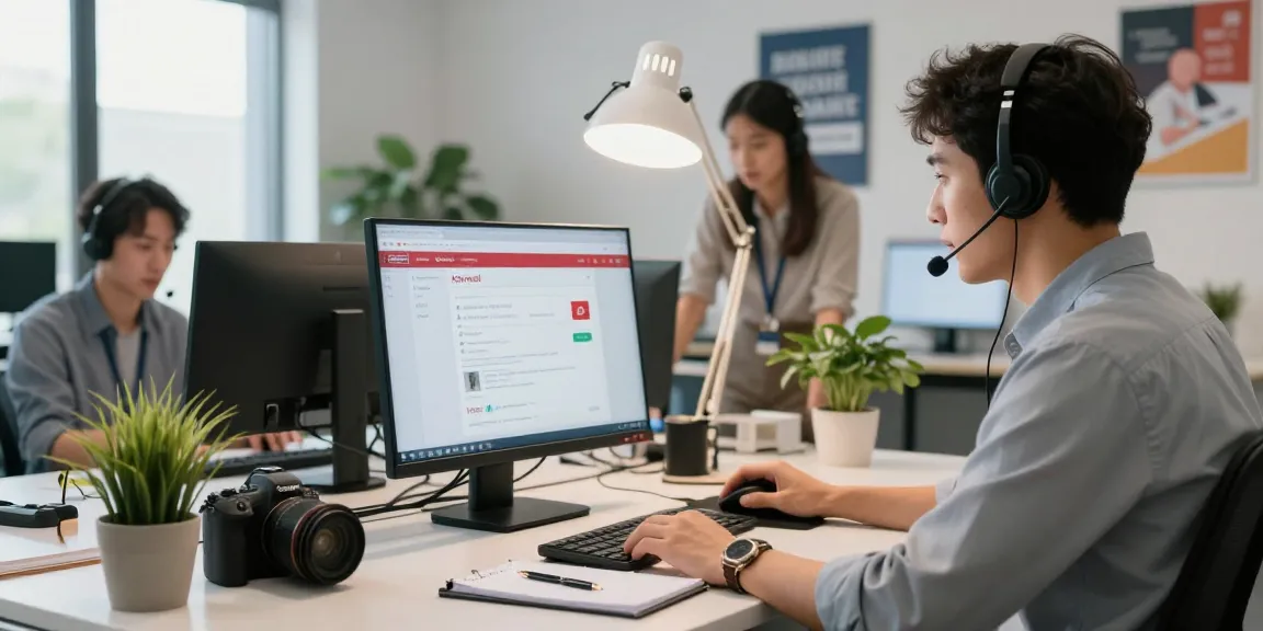 Telus-Technical-Support representative assisting customers in a bright office environment.
