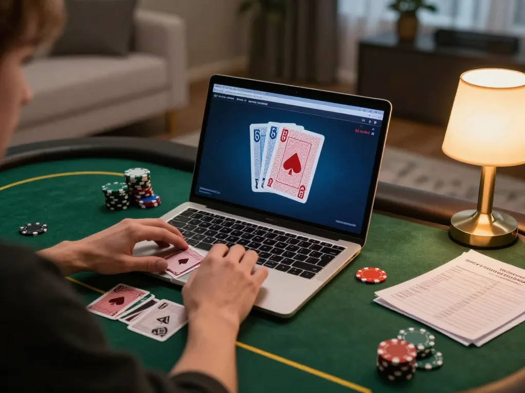 Play poker online at 789win with detailed strategy notes and a focused gaming setup.
