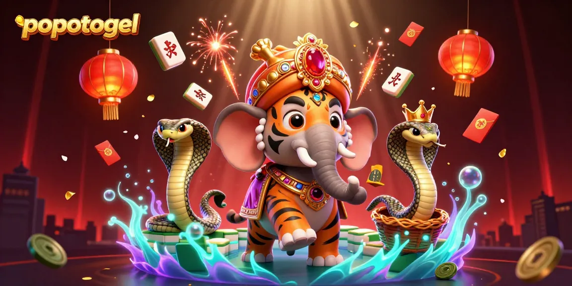 Experience thrilling gameplay at popotogel with a 3D illustration of a vibrant online lottery scene.
