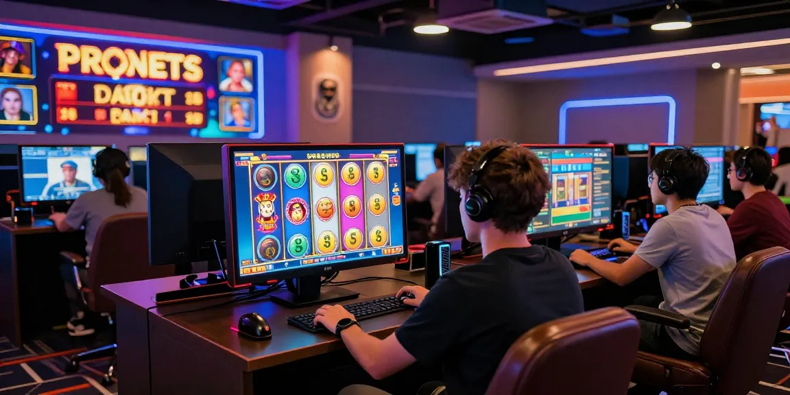 Engaged players enjoying slot depo 5000 games in a vibrant online casino.