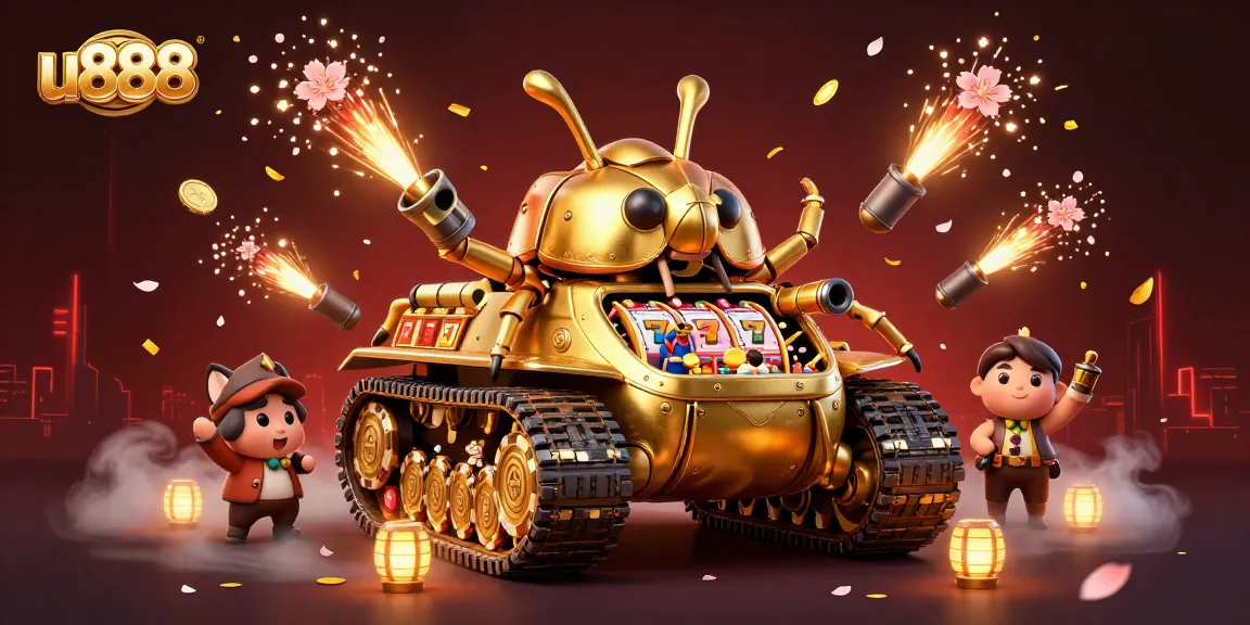 Experience the excitement of u888 casino with thrilling slot reels in a vibrant 3D environment.