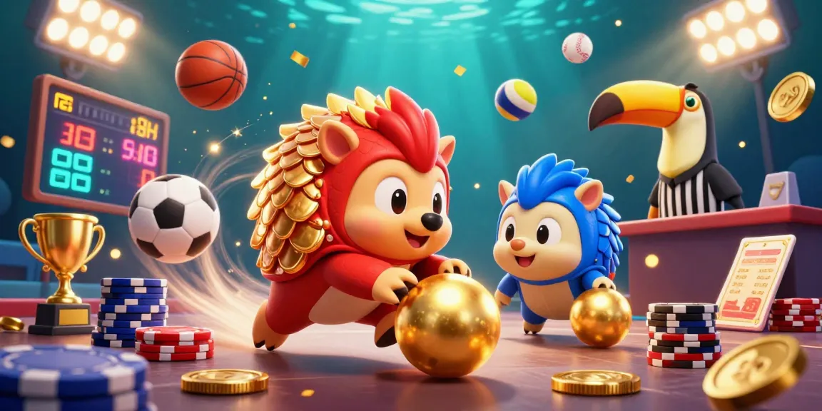 Experience the dynamic gaming adventure of Sunwin through a vibrant scene with penguin rivals and casino elements.