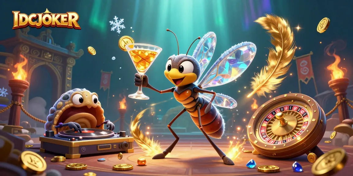 Experience IDCJOKER excitement with a vibrant 3D casino scene featuring unique characters.