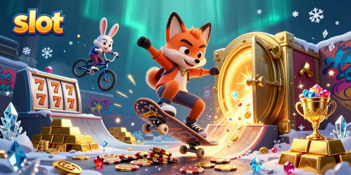 Experience thrilling slot action with vibrant characters and rich casino elements in a dynamic scene.