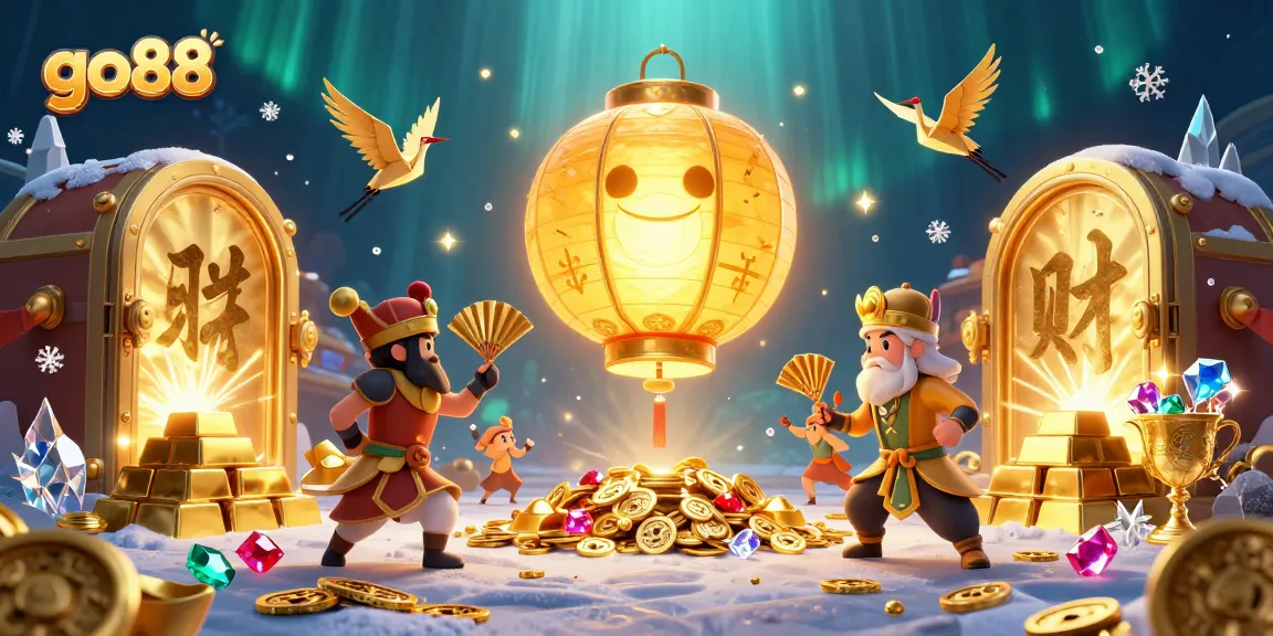 Engage with go88's vibrant gaming experience amid bursting treasure and lucky symbols.