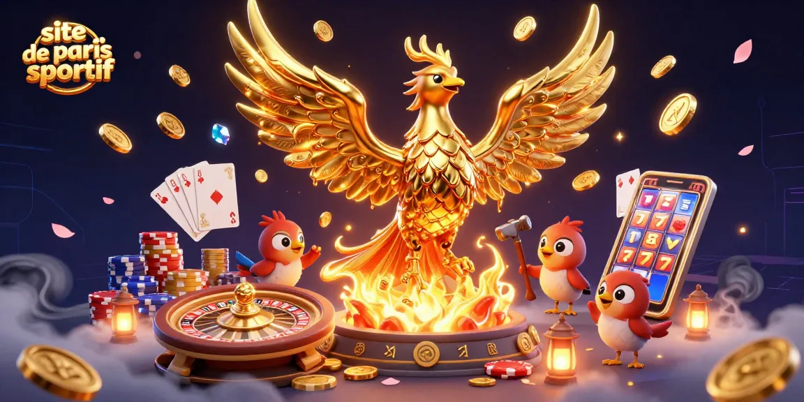 Actions sur le site de paris sportif avec des pièces d'or et des cartes de jeu scintillantes.