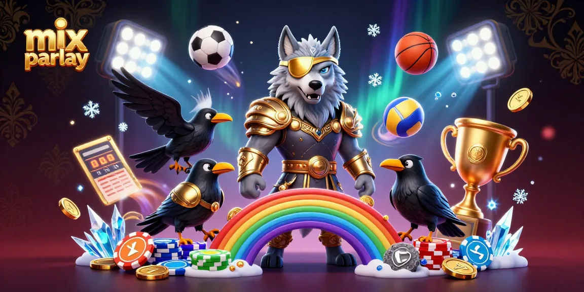 Experience thrill with mix parlay betting on a dynamic 3D digital illustration featuring legendary Norse characters.