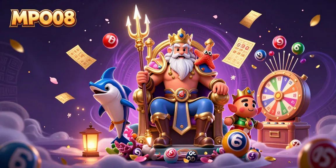 MPO08 immerses players in a vibrant casino scene with dynamic lottery elements and rich visuals.