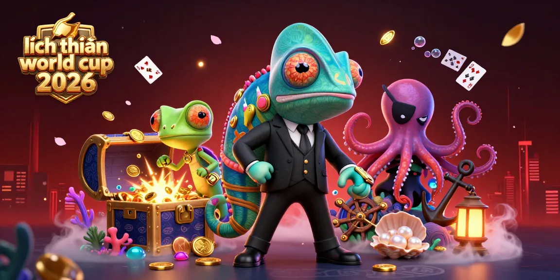 Experience the excitement of lịch thi đấu world cup 2026 through a vibrant casino-themed illustration.