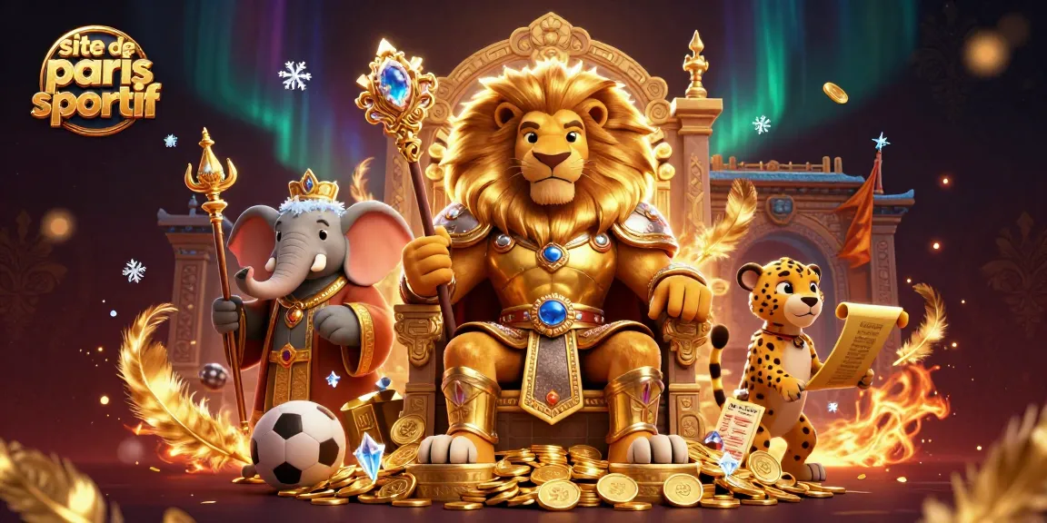 Misez sur le site de paris sportif avec un roi lion, un éléphant sage et un guépard messager.