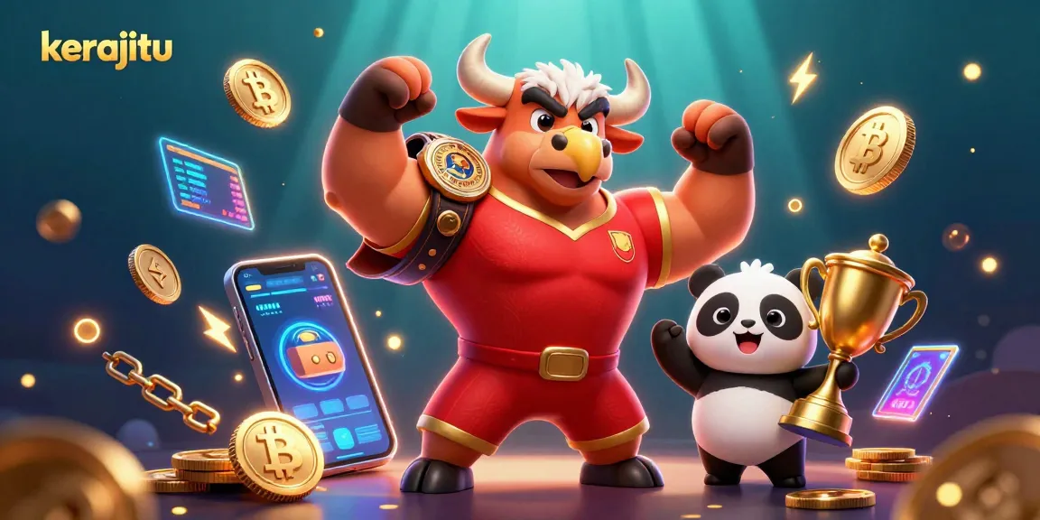 Menangkan jackpot di kerajitu dengan karakter kartun 3D yang beraksi merayakan!